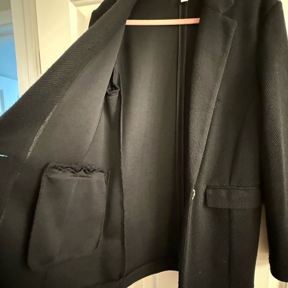 TOPSHOP - Oversized Knit Blazer in Black - Picture 3 of 6